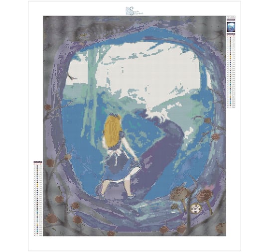 Sparkly Selections Alice in Wonderland - Local Utah Artist Rachel H. Diamond Painting Kit